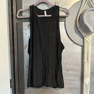 ATHLETA Mesh Racerback Tank Top black size XL